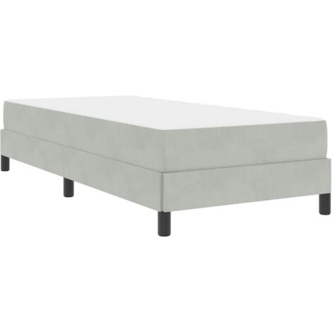 Box Spring Bed with Mattress Light Grey 80 x 220 cm Fabric vidaXL (1/5)