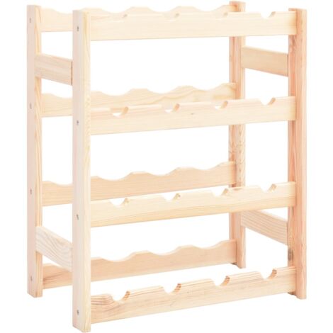 Wine Rack for 16 Bottles Pinewood vidaXL