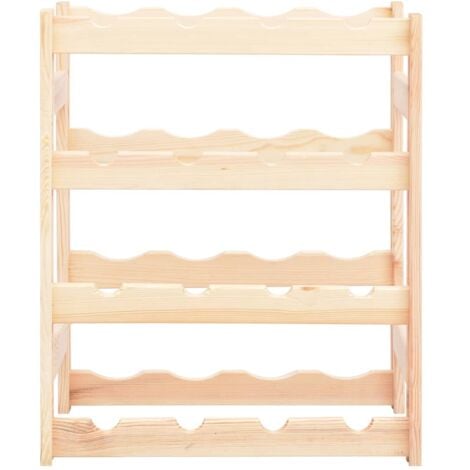 Wine Rack for 16 Bottles Pinewood vidaXL