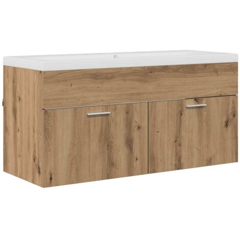 Bathroom Cabinet Artisan Oak 100 x 38.5 x 46 cm Engineered Wood vidaXL