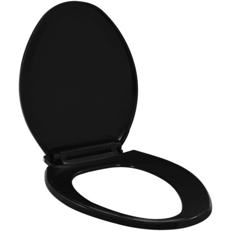Soft-close Toilet Seat with Quick-release Design Black vidaXL