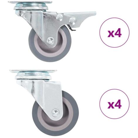 8 pcs Swivel Casters 50 mm vidaXL