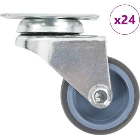 24 pcs Twin-wheel Swivel Casters 50 mm vidaXL