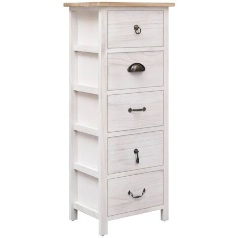 Side Cabinet 35x25x87 cm Paulownia Wood vidaXL