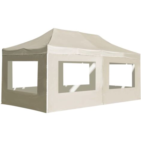 Professional Folding Party Tent with Walls Aluminium 6x3 m Cream vidaXL (1/5)