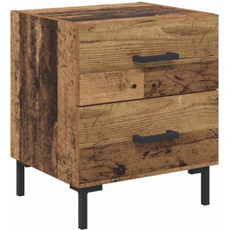Bedside Cabinet Old Wood 40 x 35 x 47.5 cm Engineered Wood vidaXL (1/5)