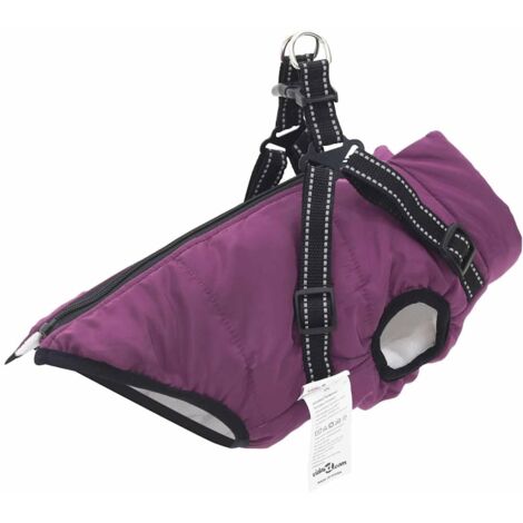 Dog Coat Purple L36 vidaXL