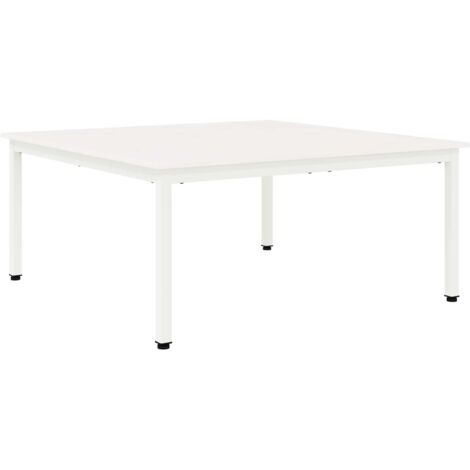 Coffee Table White 100 x 100 x 45 cm Solid Pine Wood vidaXL (1/5)
