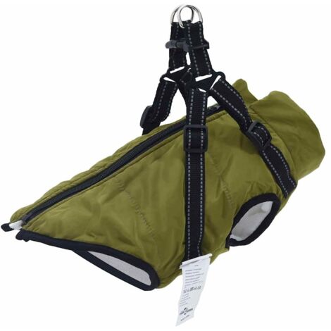Dog Coat Army Green L28 vidaXL