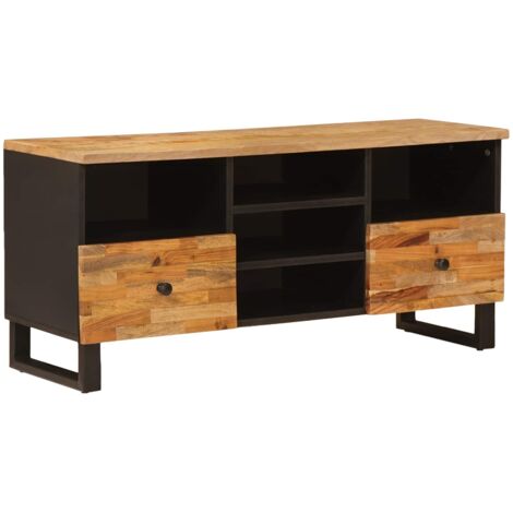 TV Cabinet Corona Brown 100 x 33 x 46 cm Solid Mango Wood vidaXL (1/5)