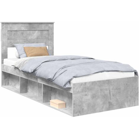 Bed Frame with Headboard Concerte 90 x 200 cm Solid Pine Wood vidaXL (1/5)