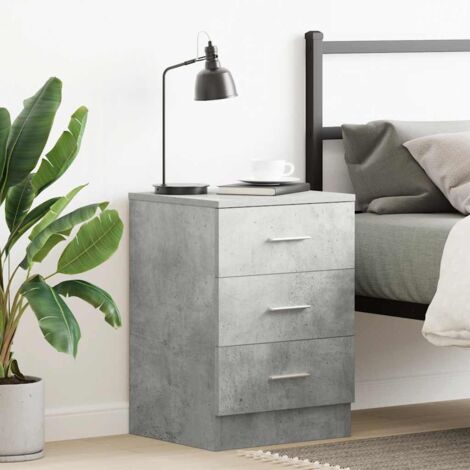 Bedside Cabinet Concrete Grey 38x35x56 cm Engineered Wood vidaXL
