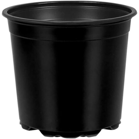 Flower Pot 200 pcs Black Ø 15 x 13 cm Plastic vidaXL