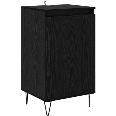 Sideboard Black Oak 40 x 35 x 70 cm Engineered Wood vidaXL (1/5)