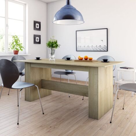 Dining Table Sonoma Oak 180x90x76 cm Engineered Wood vidaXL