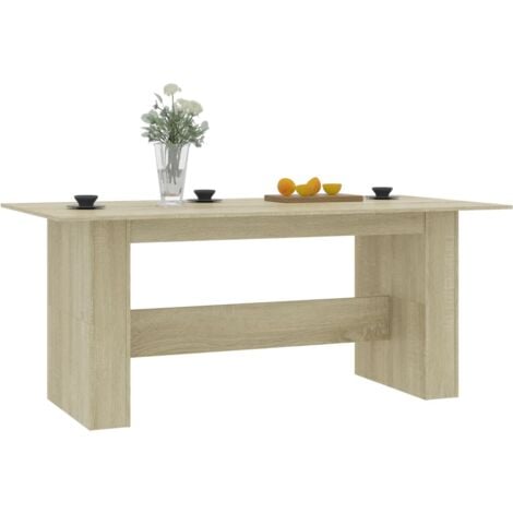 Dining Table Sonoma Oak 180x90x76 cm Engineered Wood vidaXL