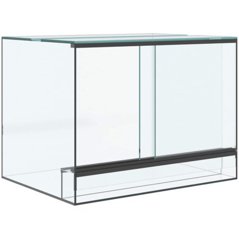 Terrarium with Storage Transparent 40 x 30 x 30 cm Glass vidaXL
