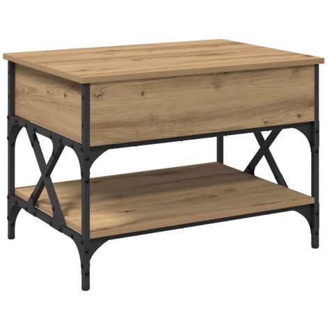 Coffee Table Artisan Oak 70 x 50 x 50 cm Engineered Wood vidaXL