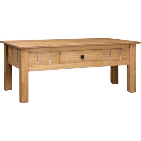 Coffee Table 100x60x43.5 cm Solid Pine Wood Panama Range vidaXL