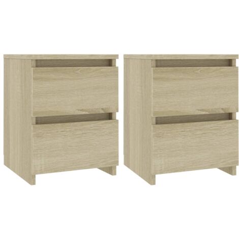 Bedside Cabinets 2 pcs Sonoma Oak 30x30x40 cm Engineered Wood vidaXL