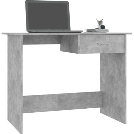 Desk Concrete Grey 100x50x76 cm Engineered Wood vidaXL
