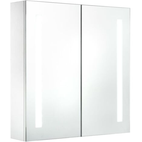 LED Bathroom Mirror Cabinet 60x14x62 cm vidaXL