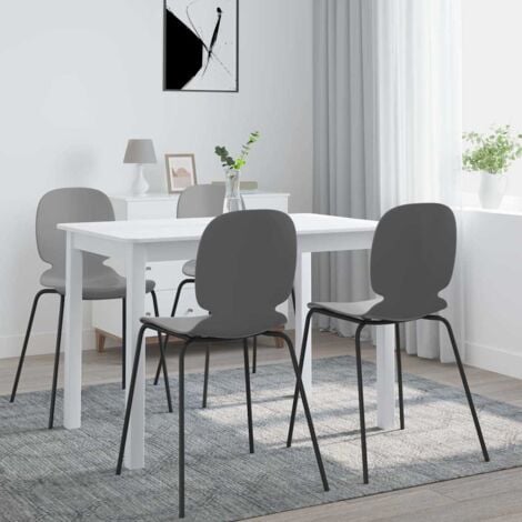 Dining Table White 114x71x75 cm Solid Rubber Wood vidaXL