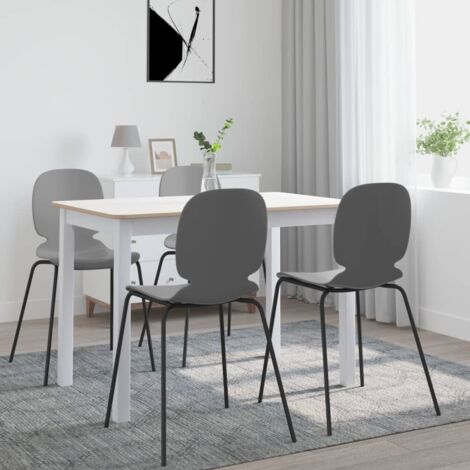 Dining Table White and Brown 114x71x75 cm Solid Rubber Wood vidaXL