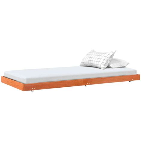 Bed Frame Wax Brown 90 x 190 cm Solid Pine Wood vidaXL