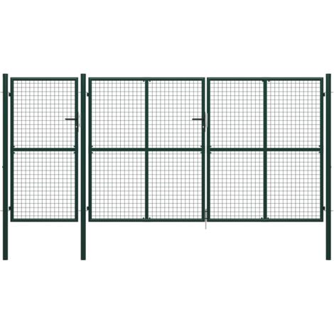 Garden Gate Steel 400x200 cm Green vidaXL