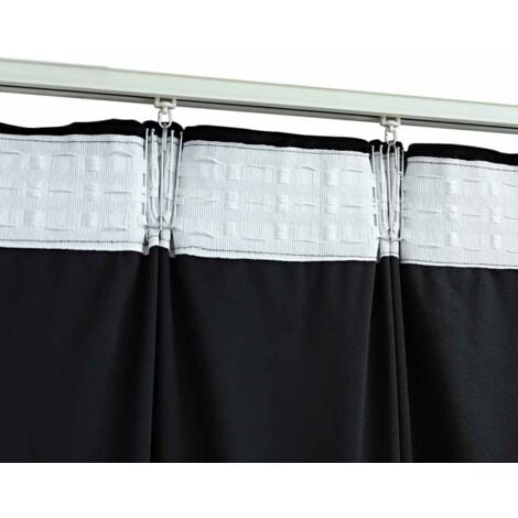 Blackout Curtain with Hooks Velvet Black 290x245 cm vidaXL