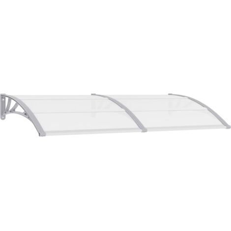 Door Canopy Grey and Transparent 200x75 cm PC vidaXL