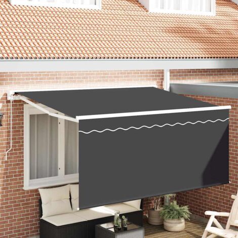 Retractable Awning Retractable Anthracite 300 x 200 cm Fabric vidaXL (1/5)