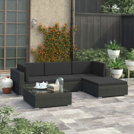 Rattan garden deals lounge set