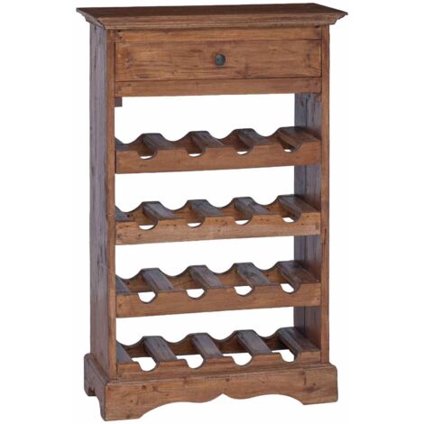 Wine Rack Solid Mahogany Wood vidaXL