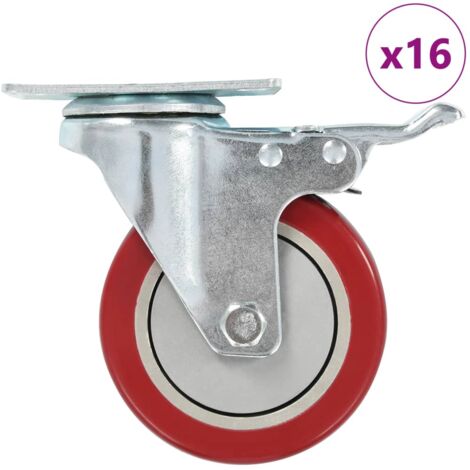 16 pcs Swivel Casters 100 mm vidaXL