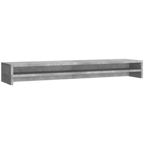Monitor Stand Concrete Grey 100x24x13 cm Engineered Wood vidaXL