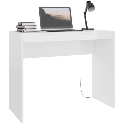 Desk High Gloss White 90x40x72 cm Engineered Wood vidaXL
