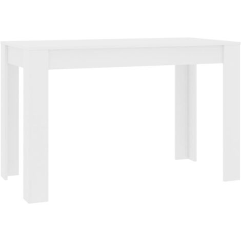 vidaXL Dining Table 120x60x76 cm Chipboard White - White