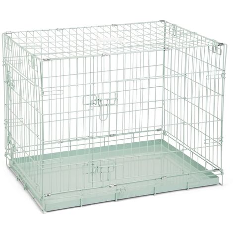 white wire dog crate