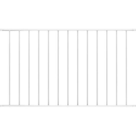 Fence Panel Powder-coated Steel 1.63x1.25 m White vidaXL