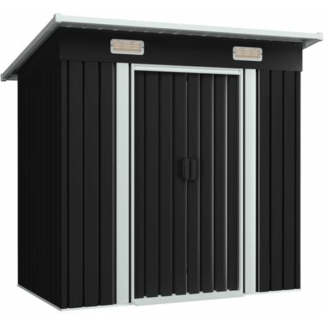 Garden Shed Anthracite Steel vidaXL