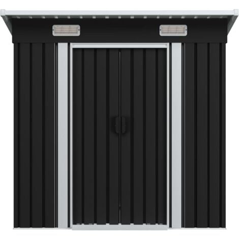 Garden Shed Anthracite Steel vidaXL