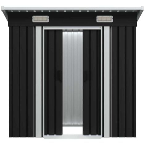Garden Shed Anthracite Steel vidaXL