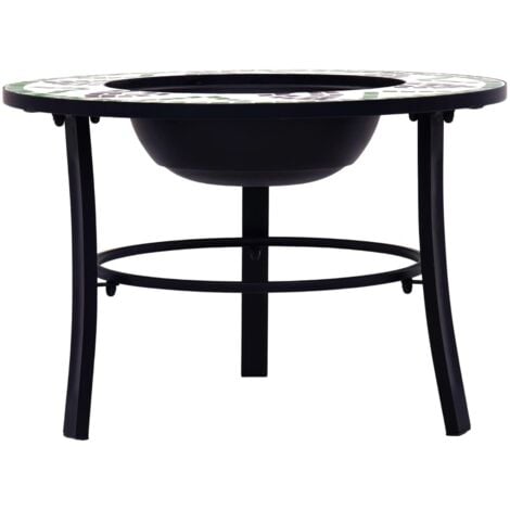 Mosaic Fire Pit Green 68cm Ceramic vidaXL
