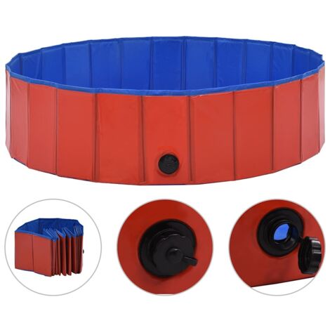 Foldable Dog Swimming Pool Red 120x30 cm PVC vidaXL