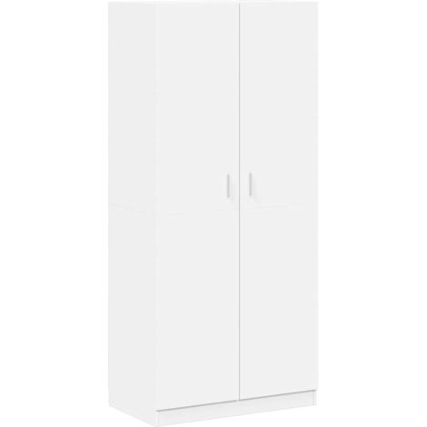 Wardrobe White 90x52x200 cm Engineered Wood vidaXL