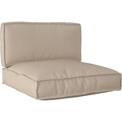 Pallet Cushion Set 2 pcs Taupe Oxford Fabric vidaXL (1/5)