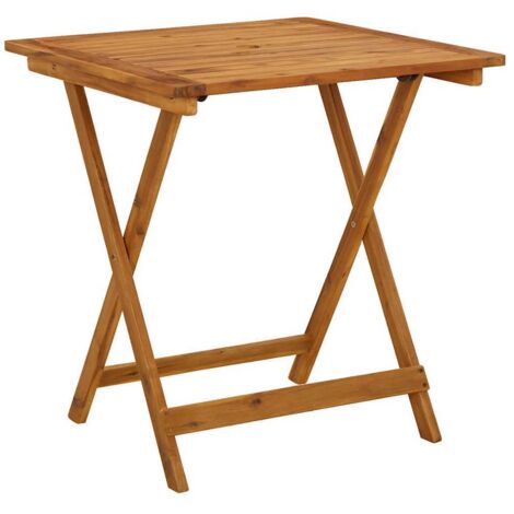 Folding Garden Table 70x70x75 cm Solid Acacia Wood vidaXL