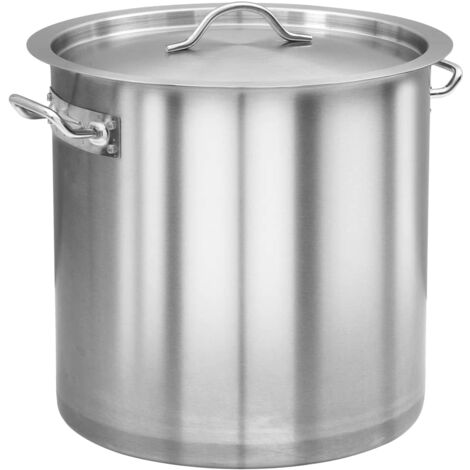 Stock Pot 35 L 36x36 cm Stainless Steel vidaXL